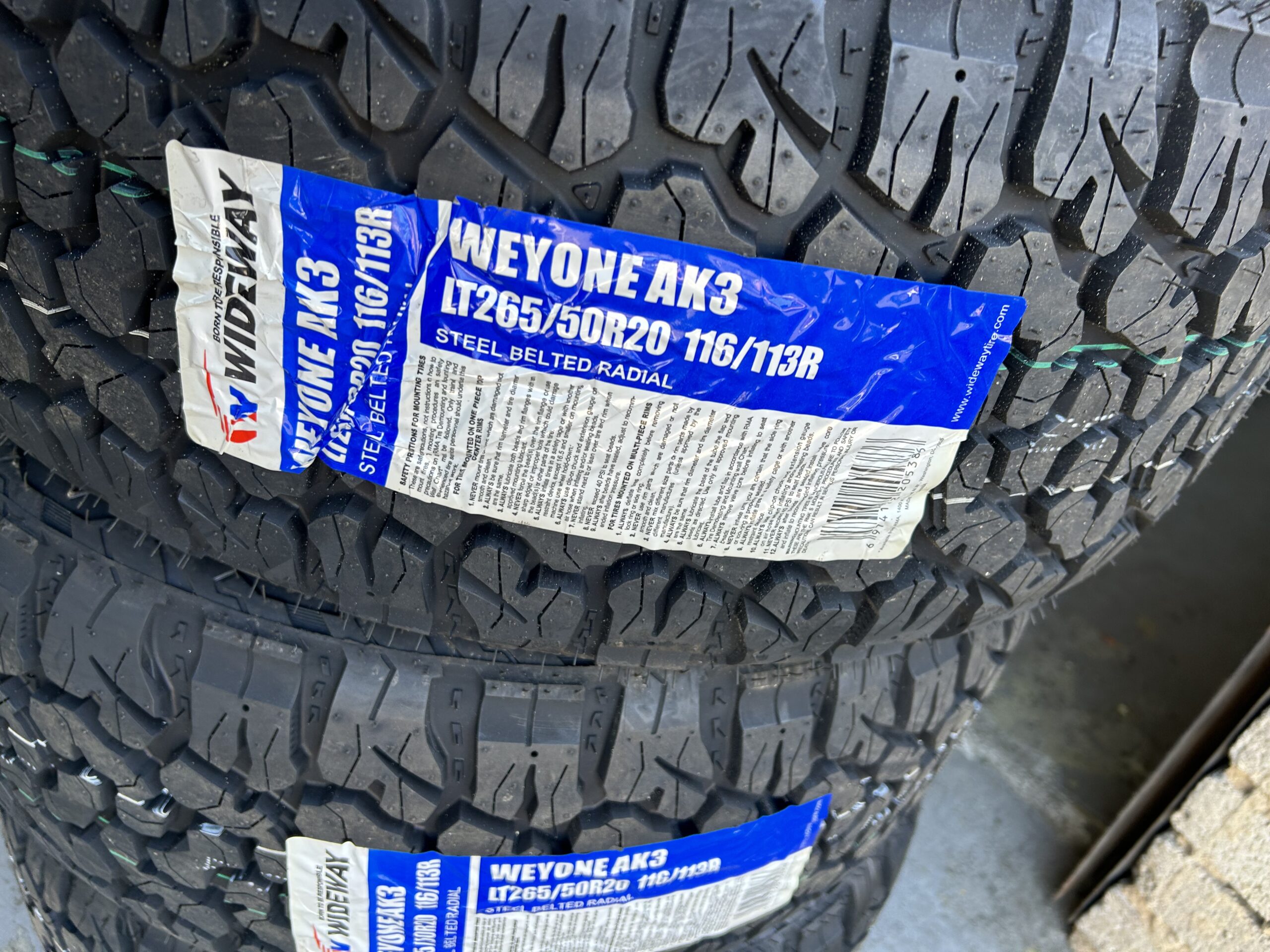 265 50 R20 Wideway Weyone AK3 Tyres - Image 3